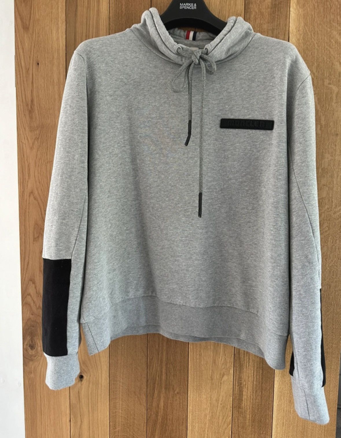 image of Moncler Logo Sweatshirt/ Turtle Neck / Jumper in Grey, Men's (Size XL)