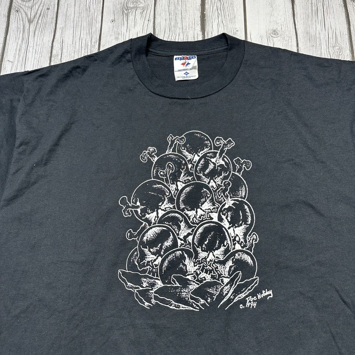 Jerzees × Vintage Vintage Skull Pile tee Size US XL / EU 56 / 4 - 3 Thumbnail