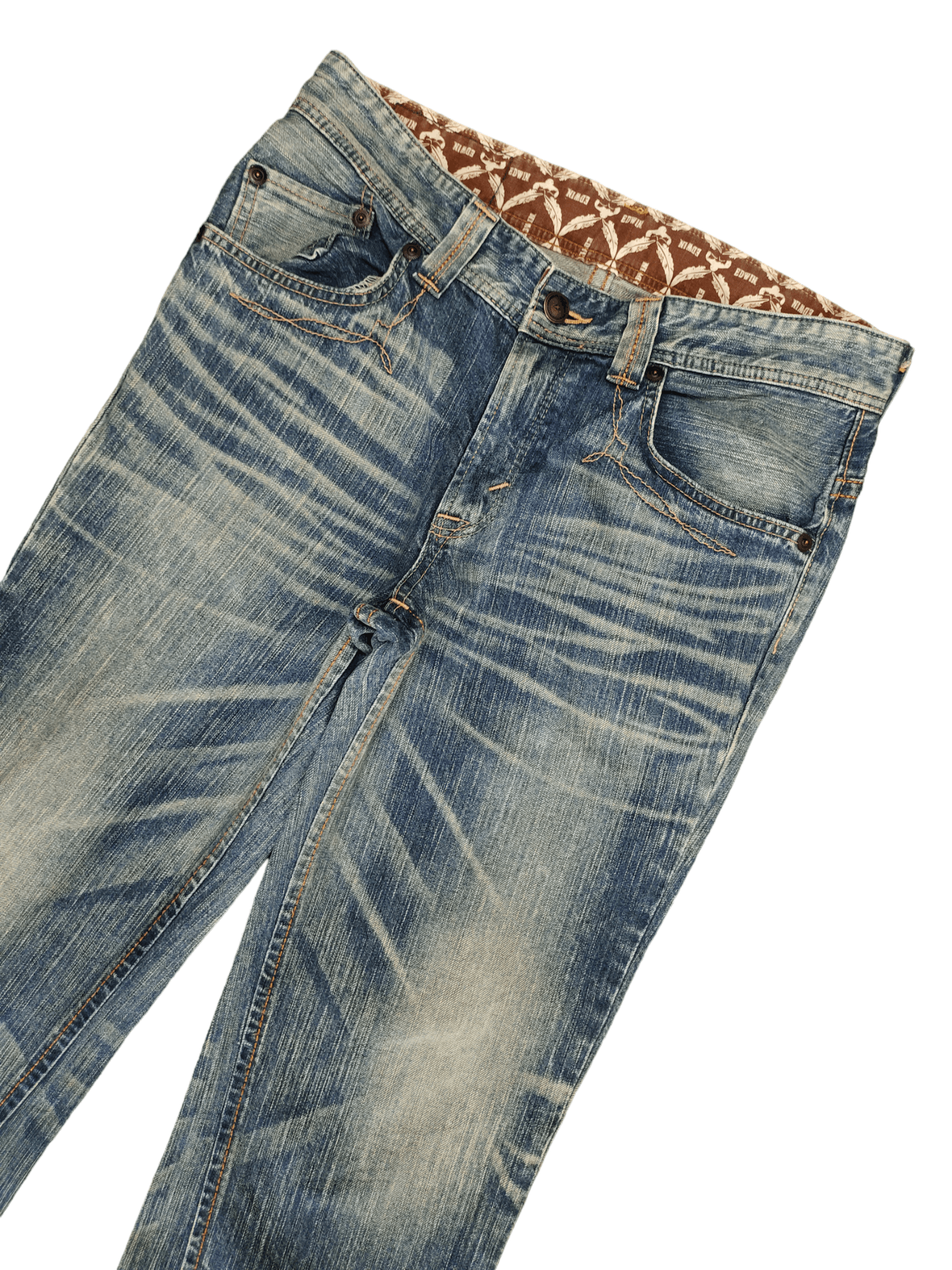 Edwin Flare Jeans Edwin XV Distres Faded Boot Cut Y2k Ifsixwasnine Size US 33 - 13 Thumbnail