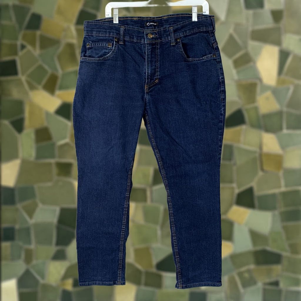 Vintage Origin Jeans Men 36x28 (27) Blue Denim Fighter Fit Delta 68 D68 Made In USA Jeans Men Blue Denim 5-Pocket Zipper Button Vintage No Size US 36 / EU 52 - 1 Thumbnail