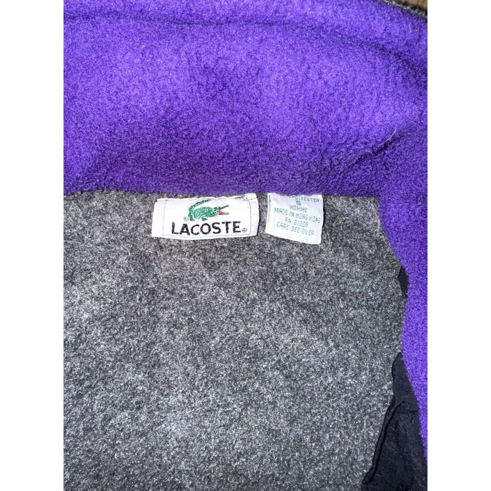 Lacoste VINTAGE Lacoste Fleece Hooded Bomber Jacket Gray Adult S 80's Mens Size US S / EU 44-46 / 1 - 2 Thumbnail