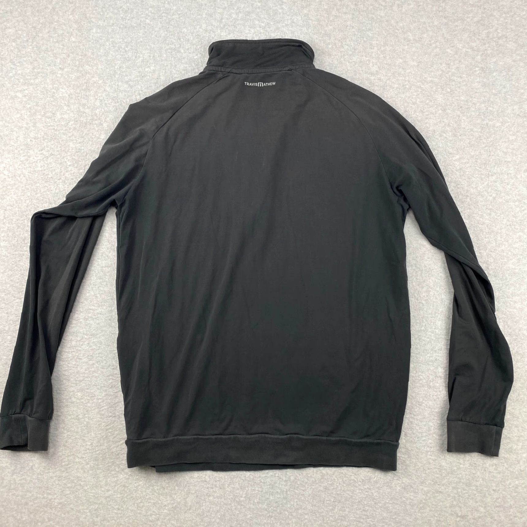 TravisMathew Travis Mathew 1/4 Zip Pullover Large L Mens Black Golf Performance Sweater Size US L / EU 52-54 / 3 - 6 Thumbnail