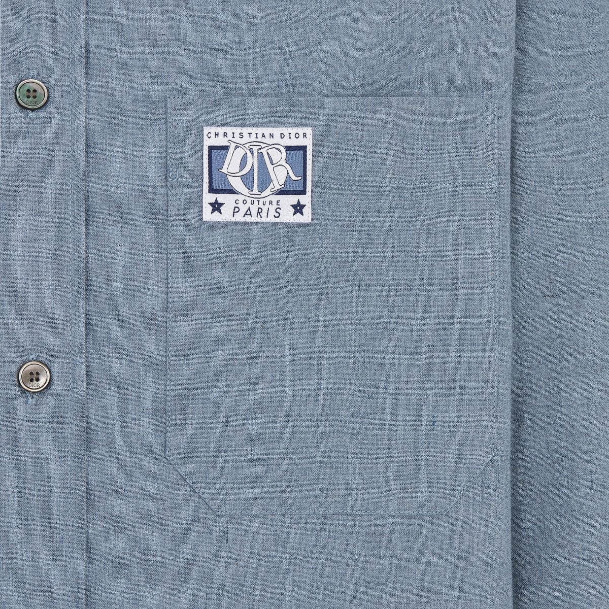 Dior o1bcso1str0226 Charm Shirt in Blue Size US L / EU 52-54 / 3 - 3 Thumbnail