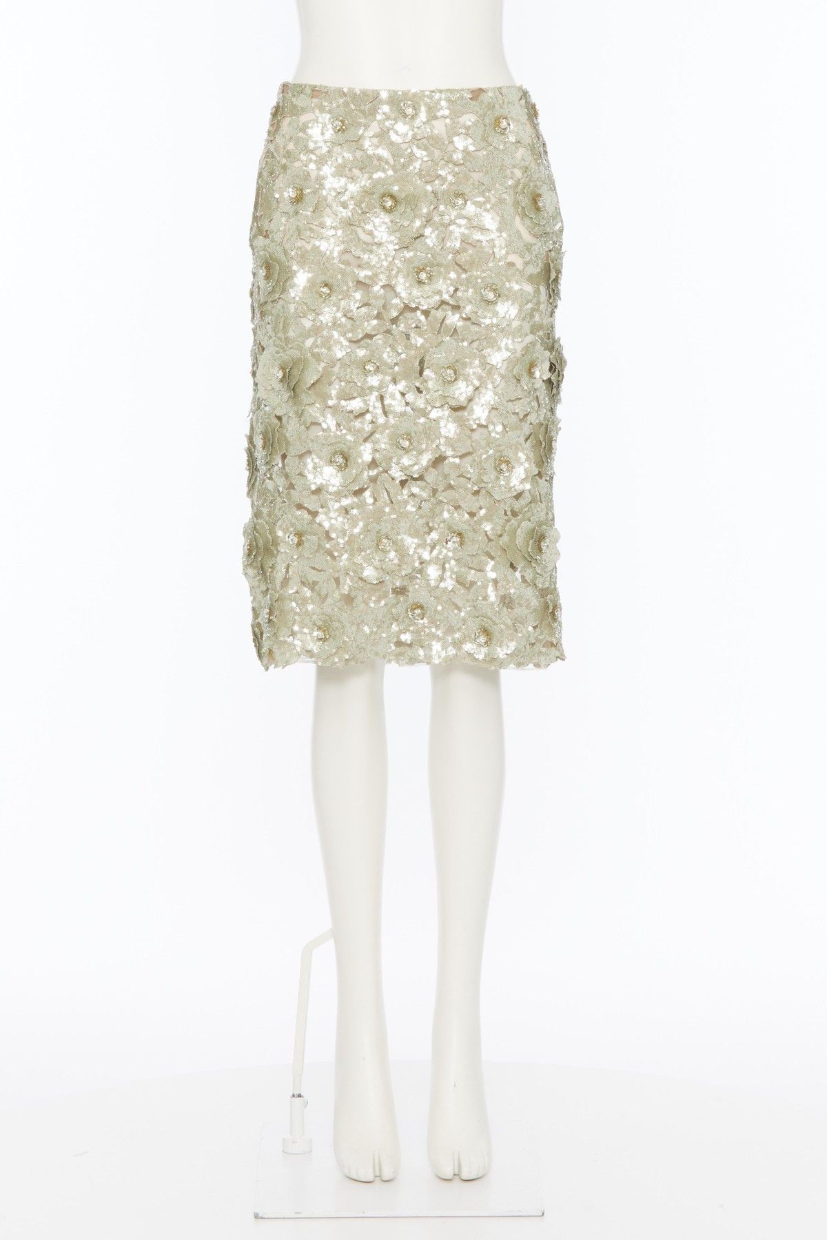 Valentino o1s1wg110525 Midi Skirt in Green Size 28" / US 6 / IT 42 - 1 Thumbnail