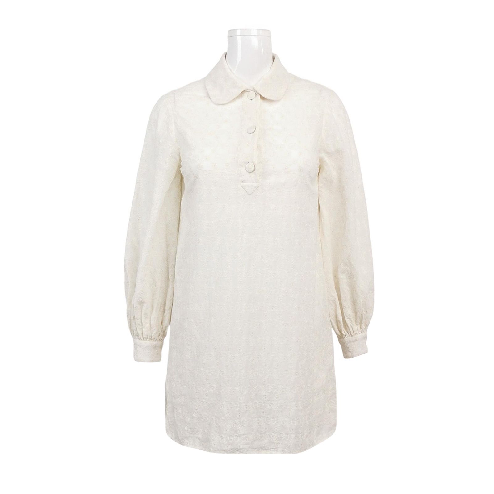 Gucci Gucci White GG Monogram Blouse Size 38 Size XS / US 0-2 / IT 36-38 - 1 Thumbnail