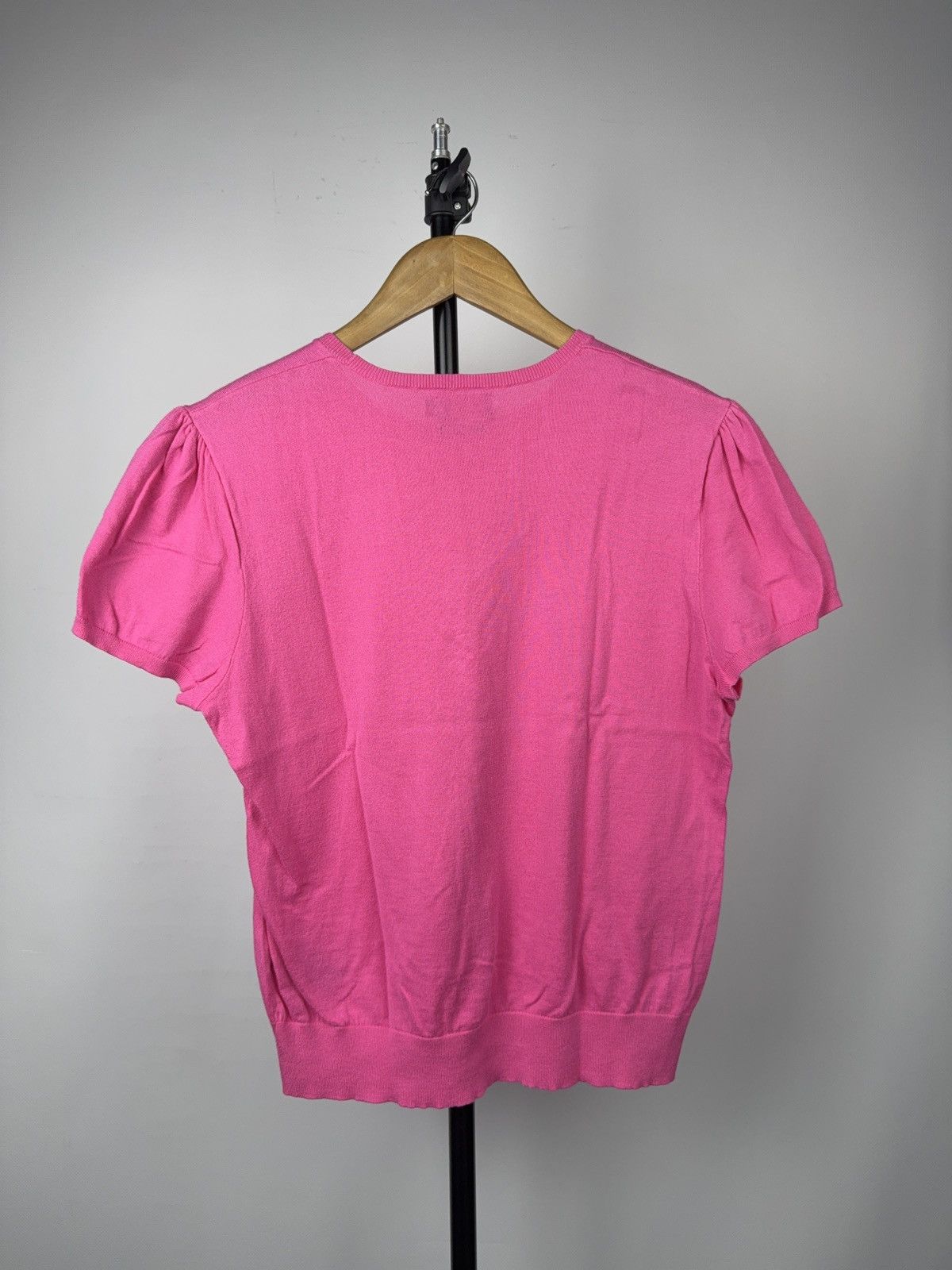 Polo Ralph Lauren Luxury 00s Polo Ralph Lauren Pink Knit Short Sleeve Tee Size L / US 10 / IT 46 - 7 Thumbnail