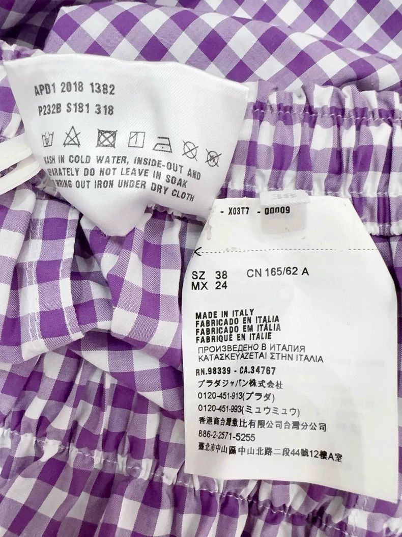 Prada New Prada HighWaisted Gingham Shorts-2506 Size 37" - 5 Thumbnail