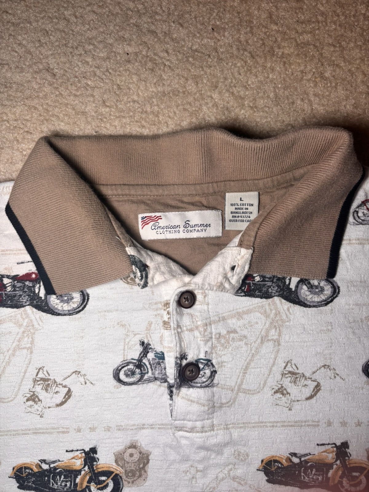 Other American Summer Mens Short Sleeve Motorcycle Polo Size L Size US L / EU 52-54 / 3 - 3 Thumbnail