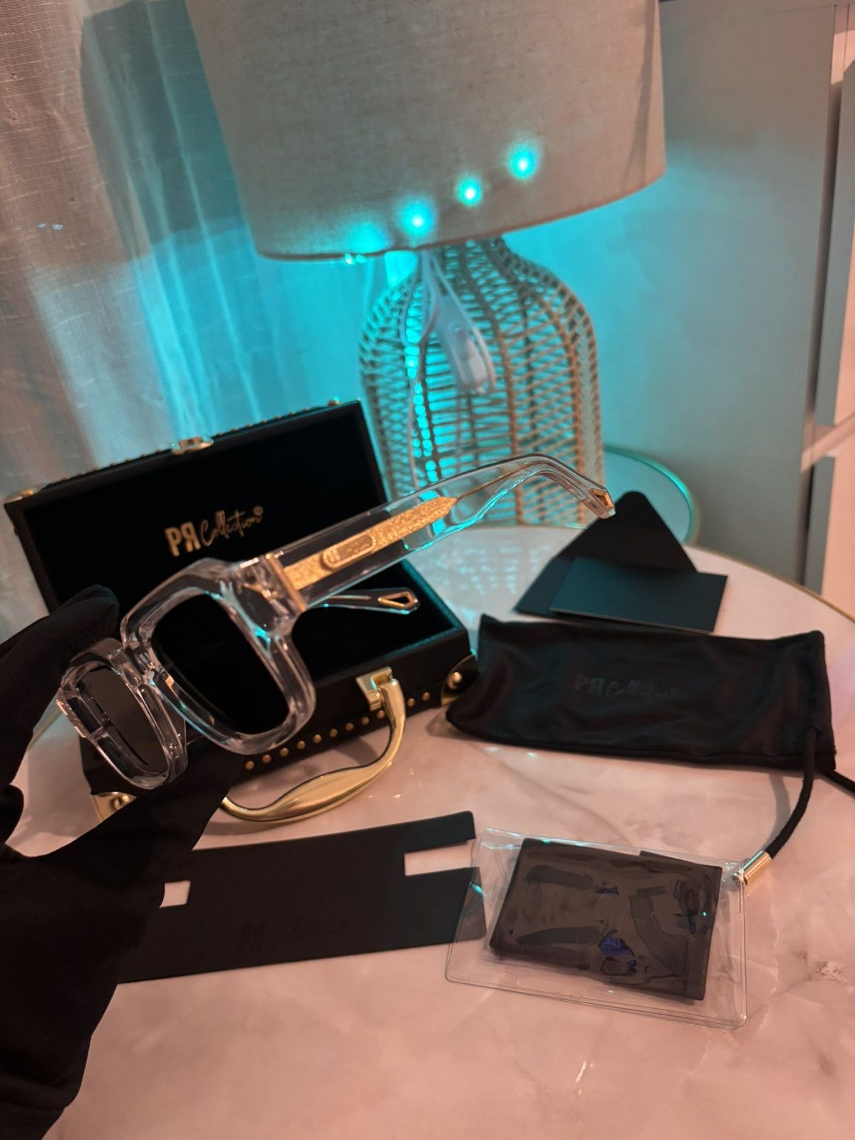 Other PR Collection Sunglasses – PR TYO XII – Transparent/Gold Size ONE SIZE - 5 Thumbnail
