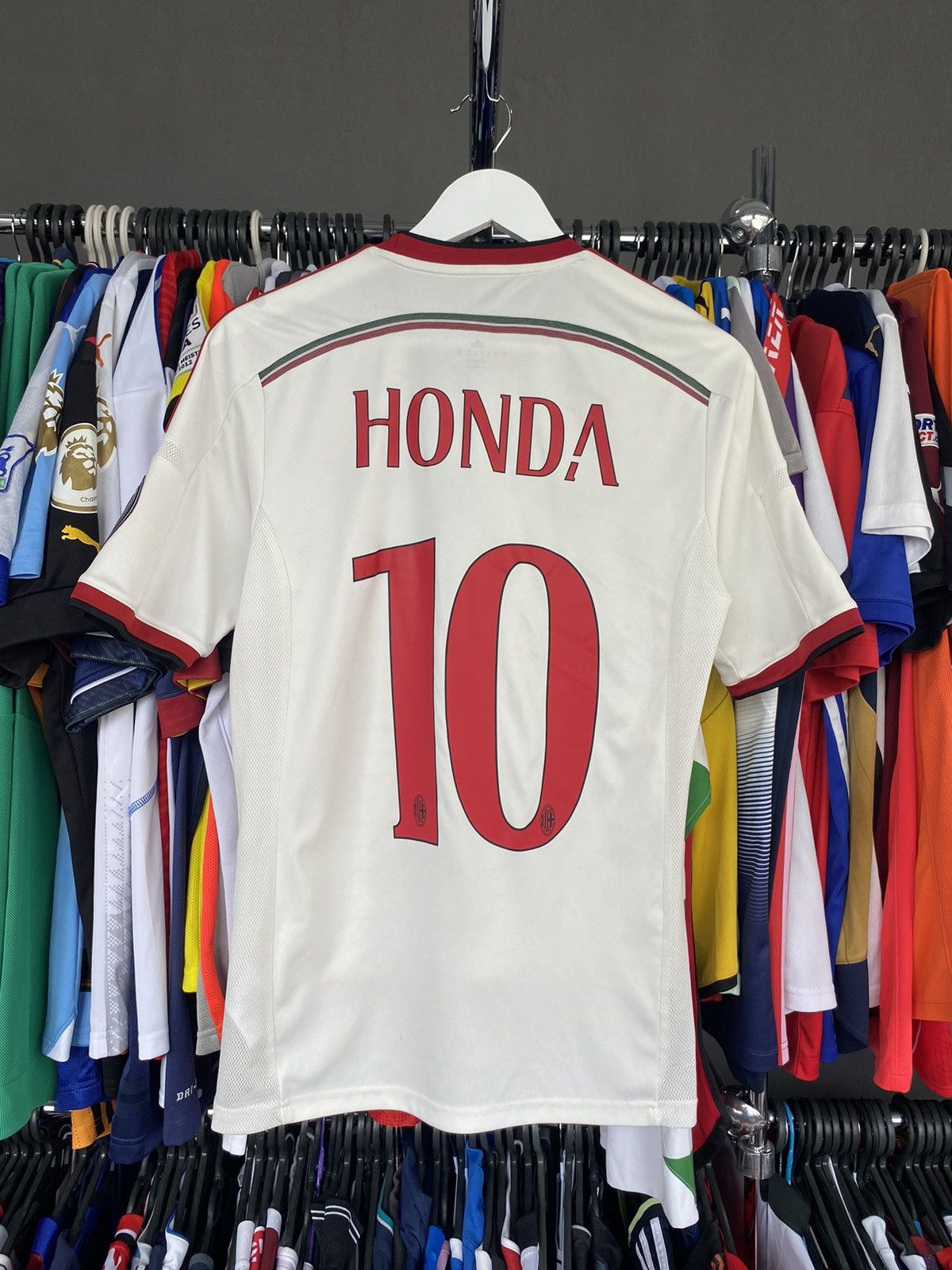 Adidas 2014/15 ADIDAS AC MILAN #10 HONDA SOCCER FOOTBALL JERSEY Size US S / EU 44-46 / 1 - 2 Thumbnail