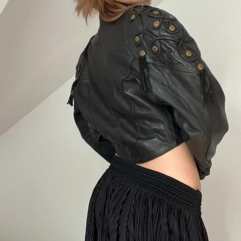 Other Vintage leather jacket CIRCUS vibes Size M / US 6-8 / IT 42-44 - 2 Thumbnail