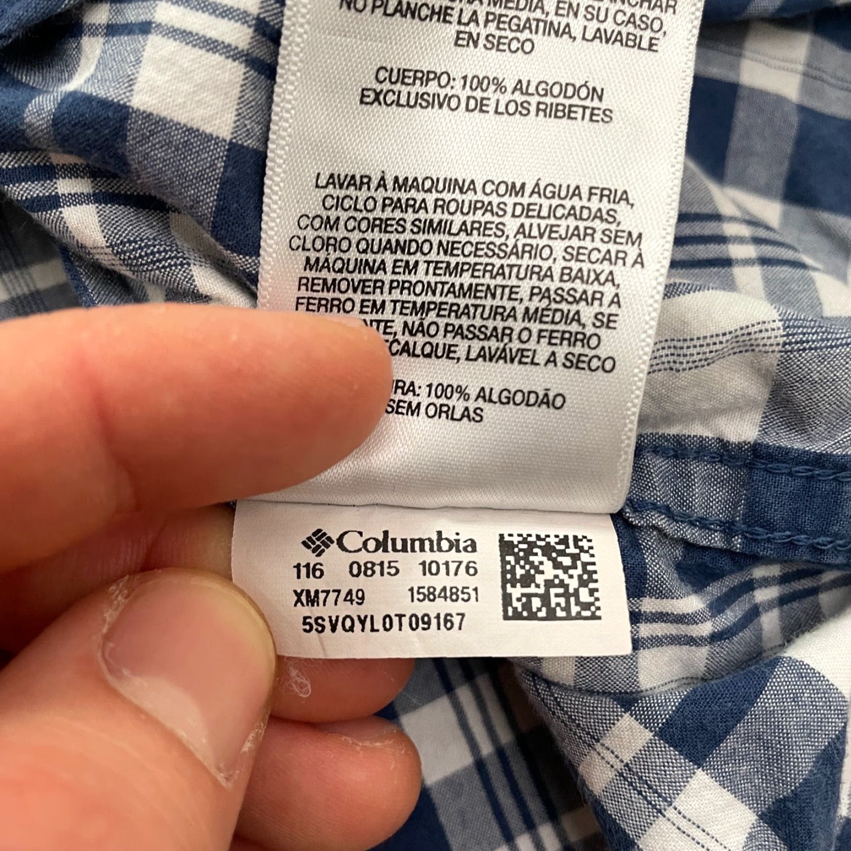 Vintage Columbia Shirt Mens L Blue Plaid Flannel Short Sleeve Button-Down Cotton Top Classic Outdoor Fishing Button Up Size US L / EU 52-54 / 3 - 6 Thumbnail