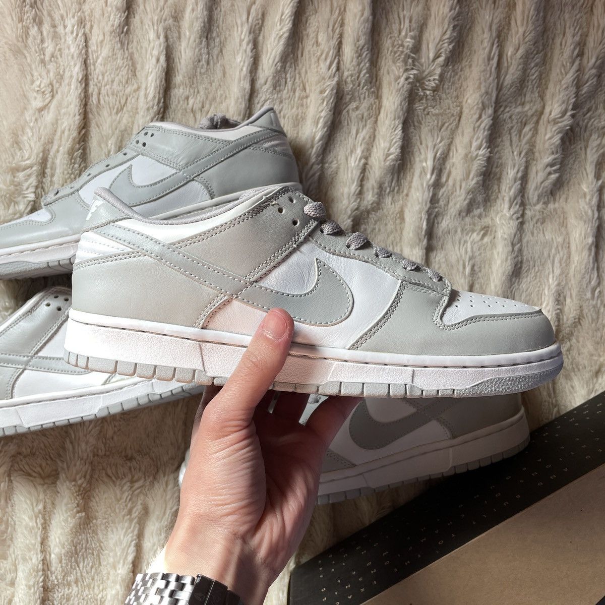 image of 1999 Nike Dunk Low Le Zen Grey Gray Jjjjound Bape Shoes, Men's (Size 10)