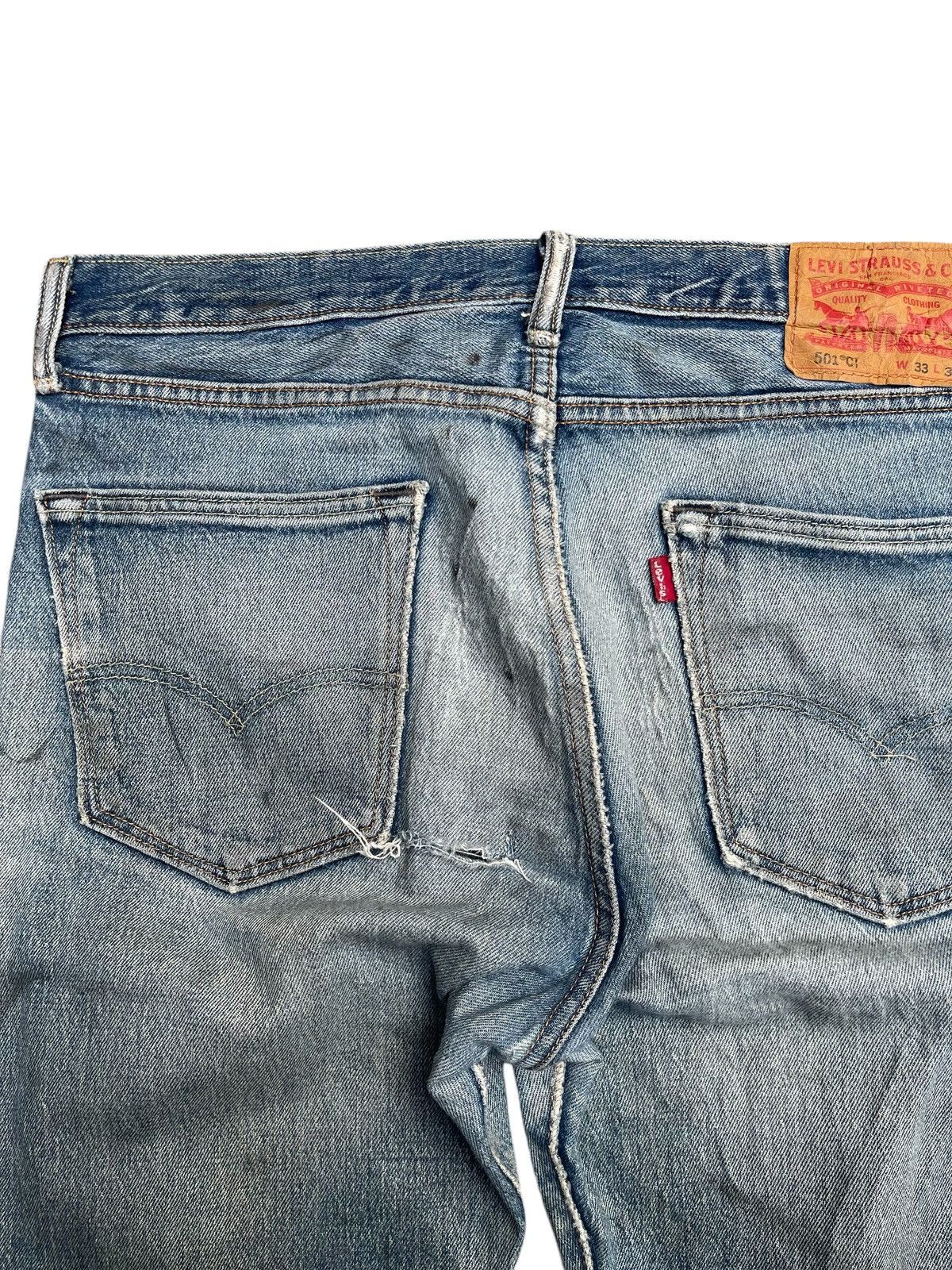 Levi's × Levi's Vintage Clothing Levi’s 501 CT W33 L32 Distressed Vintage Wash Selvedge Denim Size US 33 - 5 Thumbnail