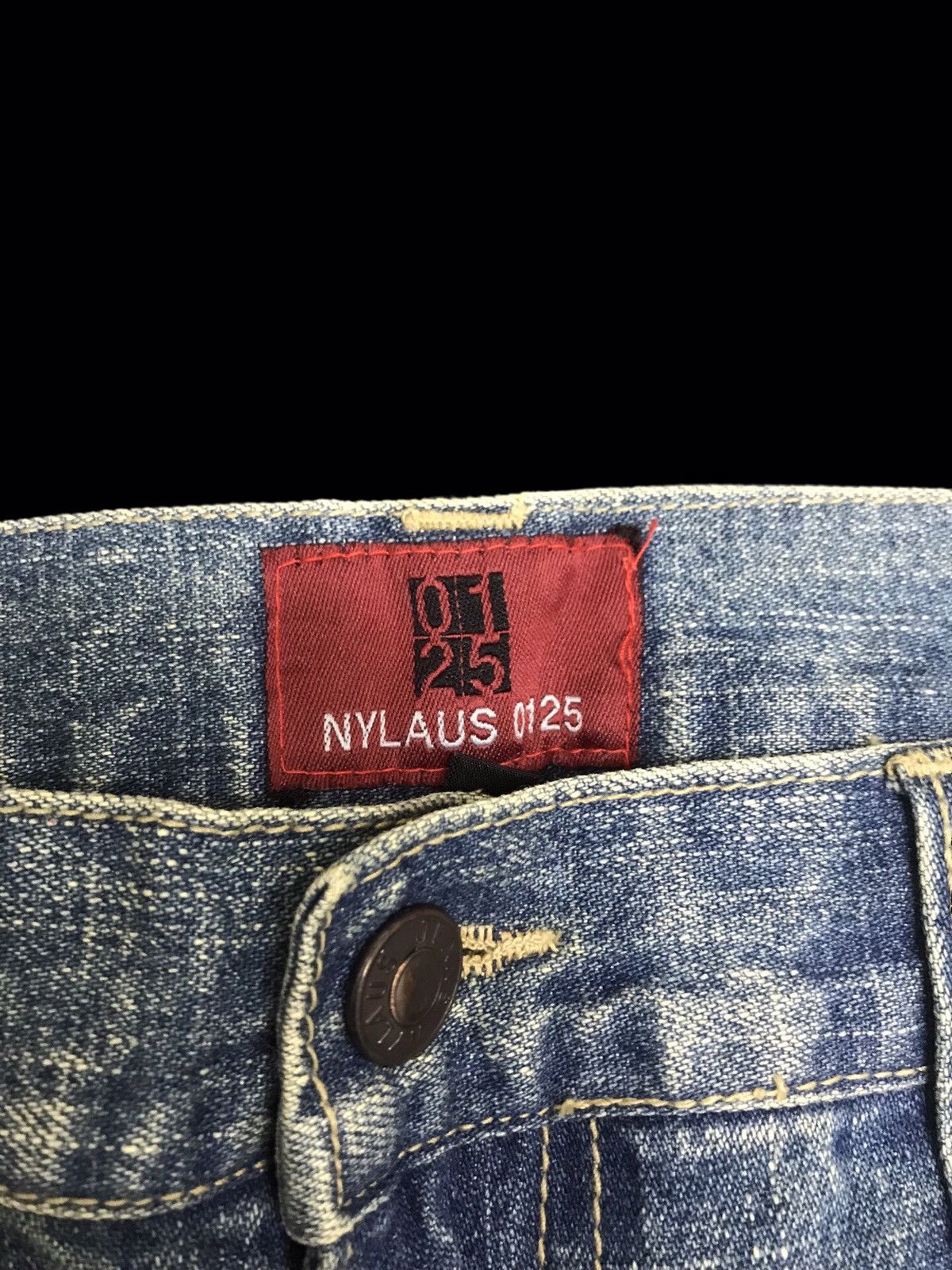 Japanese Brand 💥DENIM ART💥NYLAUS Japan Patchwork Crash Denim F153 Size US 34 / EU 50 - 8 Thumbnail
