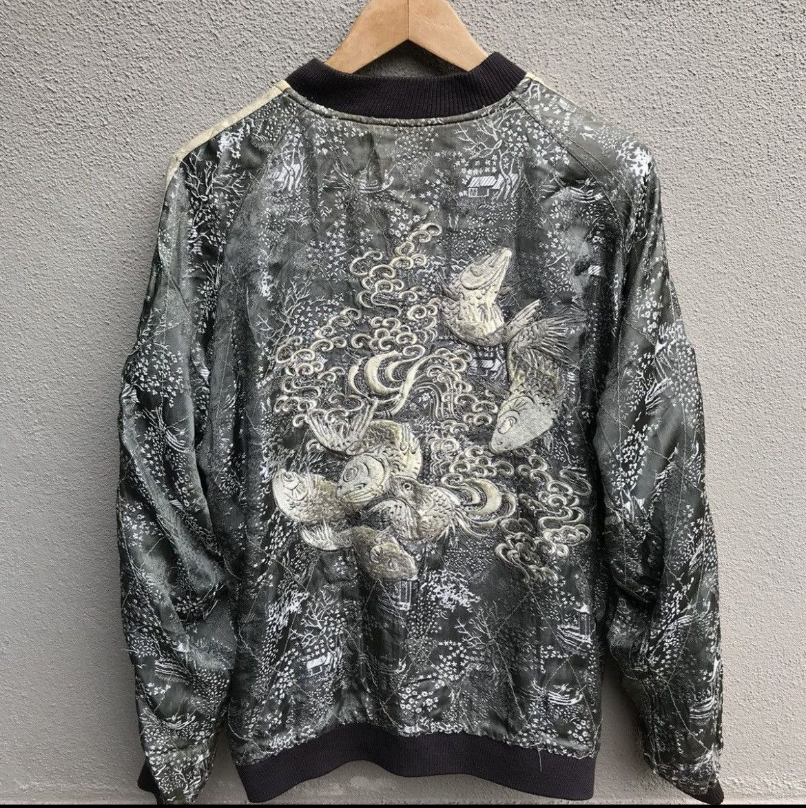 Japanese Brand Vintage SUKAJAN embroidery reversible jacket japanese motif Size US XL / EU 56 / 4 - 1 Thumbnail