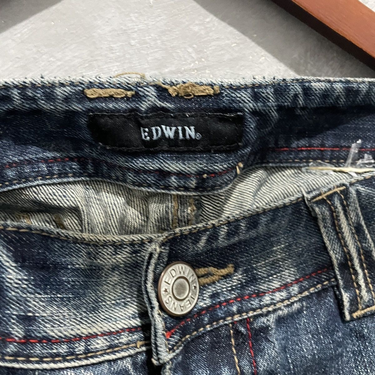 Edwin Vintage Edwin E Function Curve Leg Distressed Loose Jeans Size US 33 - 5 Thumbnail
