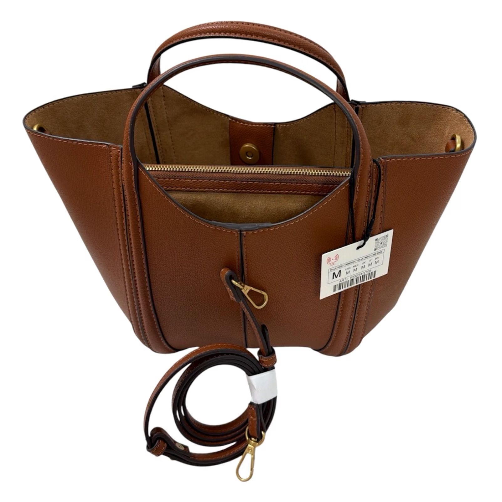 Zara ZARA City Bag Medium Brown Tote Shoulder Strap Womens Size ONE SIZE - 3 Thumbnail