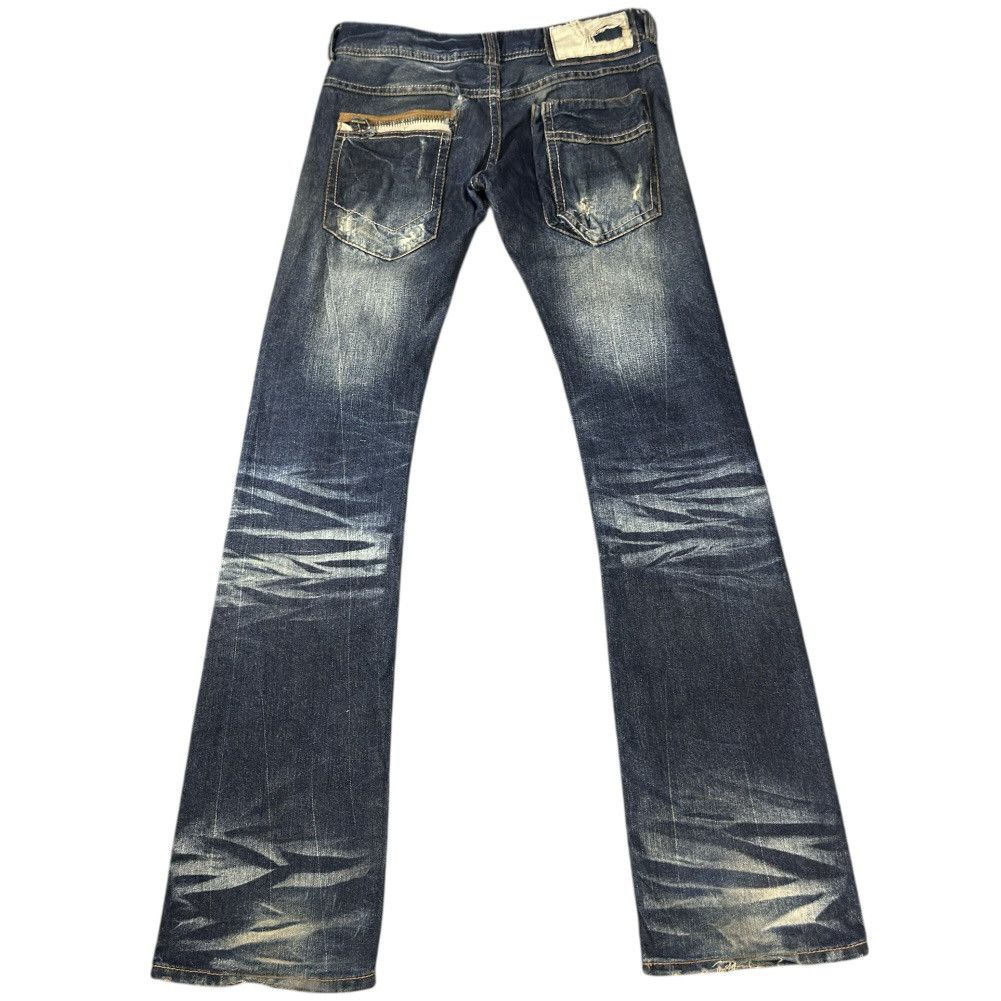 Le Grande Bleu (L.G.B.) Flared Whisker Pure Paradise Distressed Jeans Y2k Archive Size US 28 / EU 44 - 2 Thumbnail