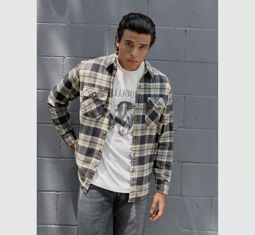 JJJJound × Levi's Levi’s JJJJOUND Plaid Flannel Shirt Size US L / EU 52-54 / 3 - 9 Thumbnail