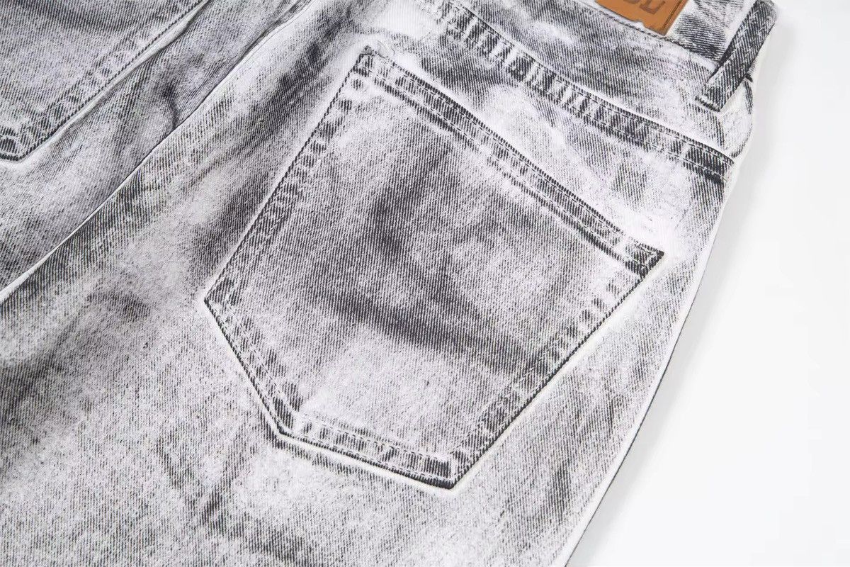 Jean × Vintage Streetwear tie-dye washed dirty white baggy jeans y2k Size US 34 / EU 50 - 6 Thumbnail