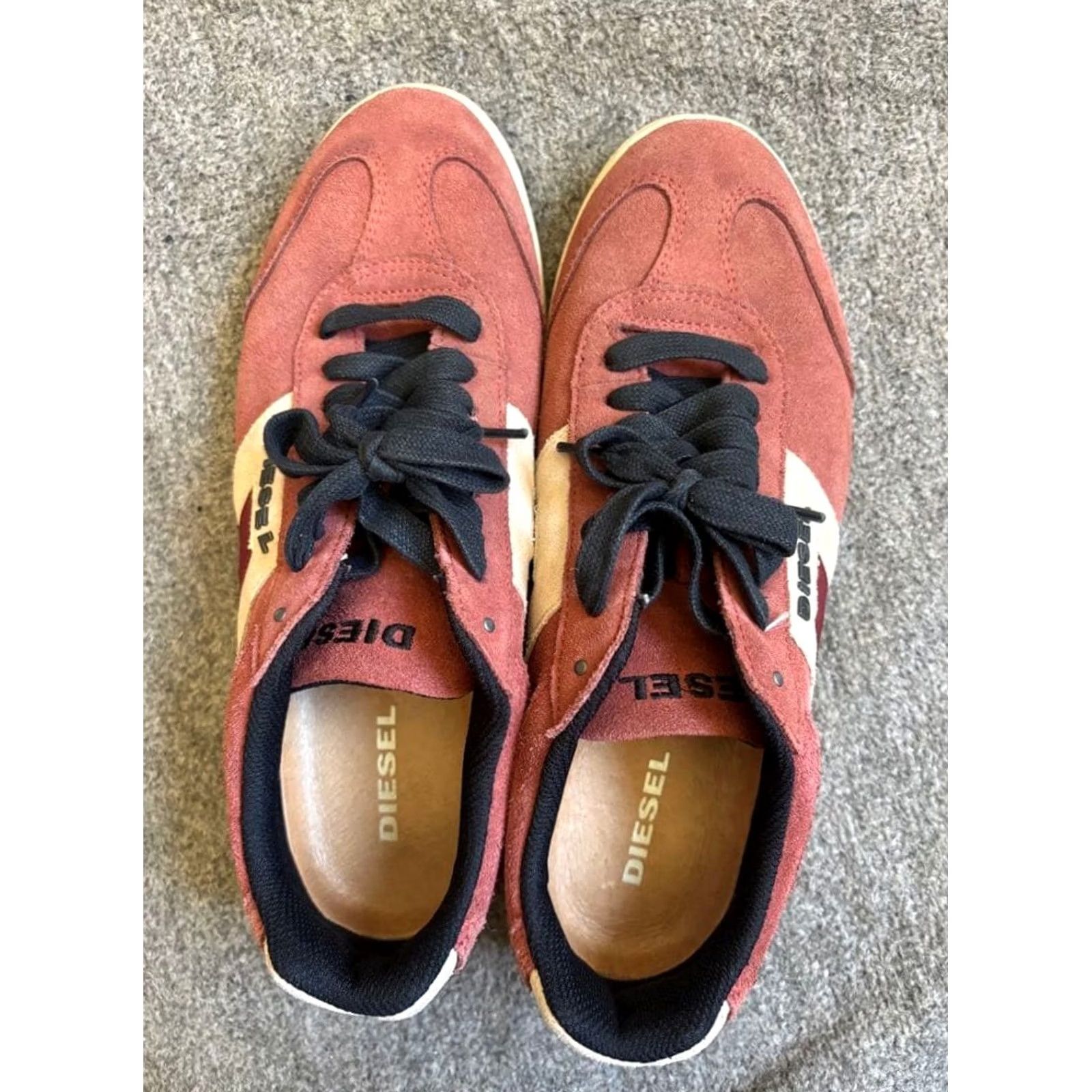 Diesel VINTAGE Diesel Men Sneakers Red Suede Logo Luxury Casual Stylish 10.0US ITA 90s 00s Size US 10 / EU 43 - 3 Thumbnail