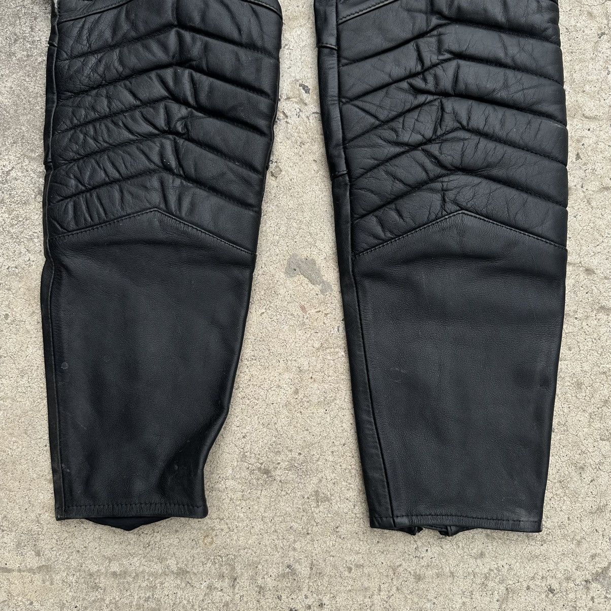 Leather Vintage Moto Leather Pants Size 52 Style USA 00s Y2K Size US 36 / EU 52 - 3 Thumbnail