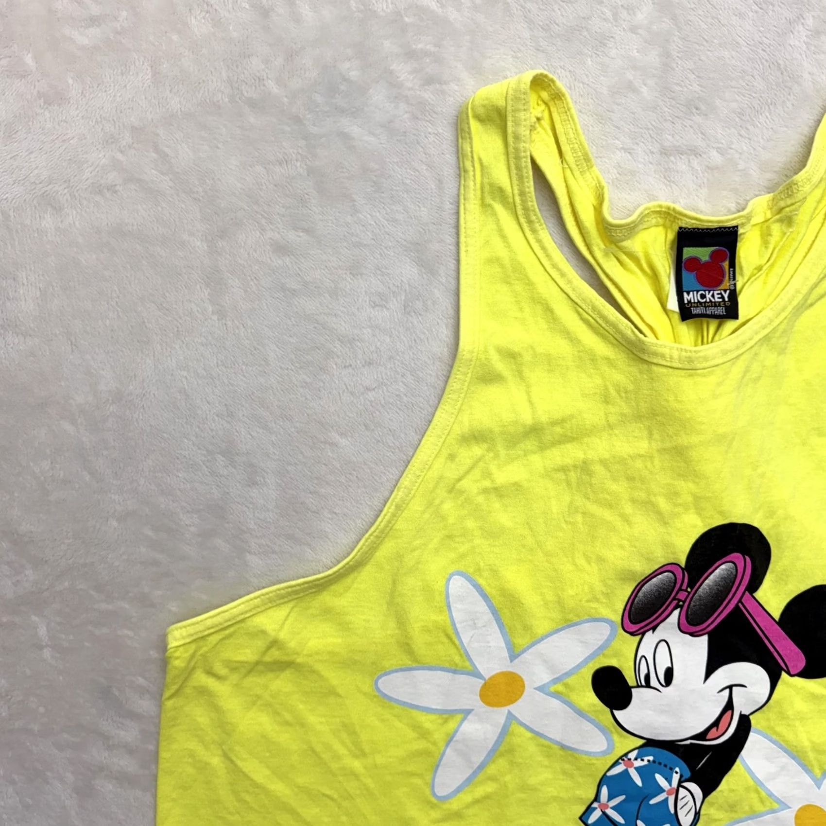 Mickey Unlimited Mickey Unlimited Tank Dress Womens One Size Yellow Floral Sleeveless Scoop Neck Casual Beach Tunic Dress Size ONE SIZE - 6 Thumbnail