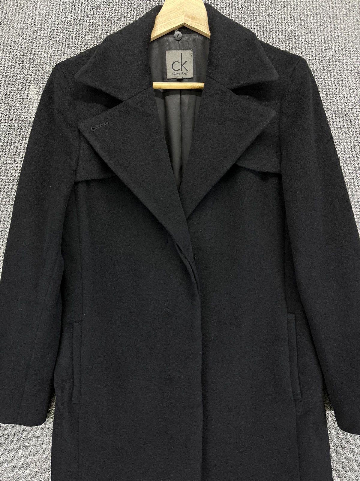 Calvin Klein Vintage Calvin Klein Black Wool Coats Jacket Size M / US 6-8 / IT 42-44 - 6 Thumbnail