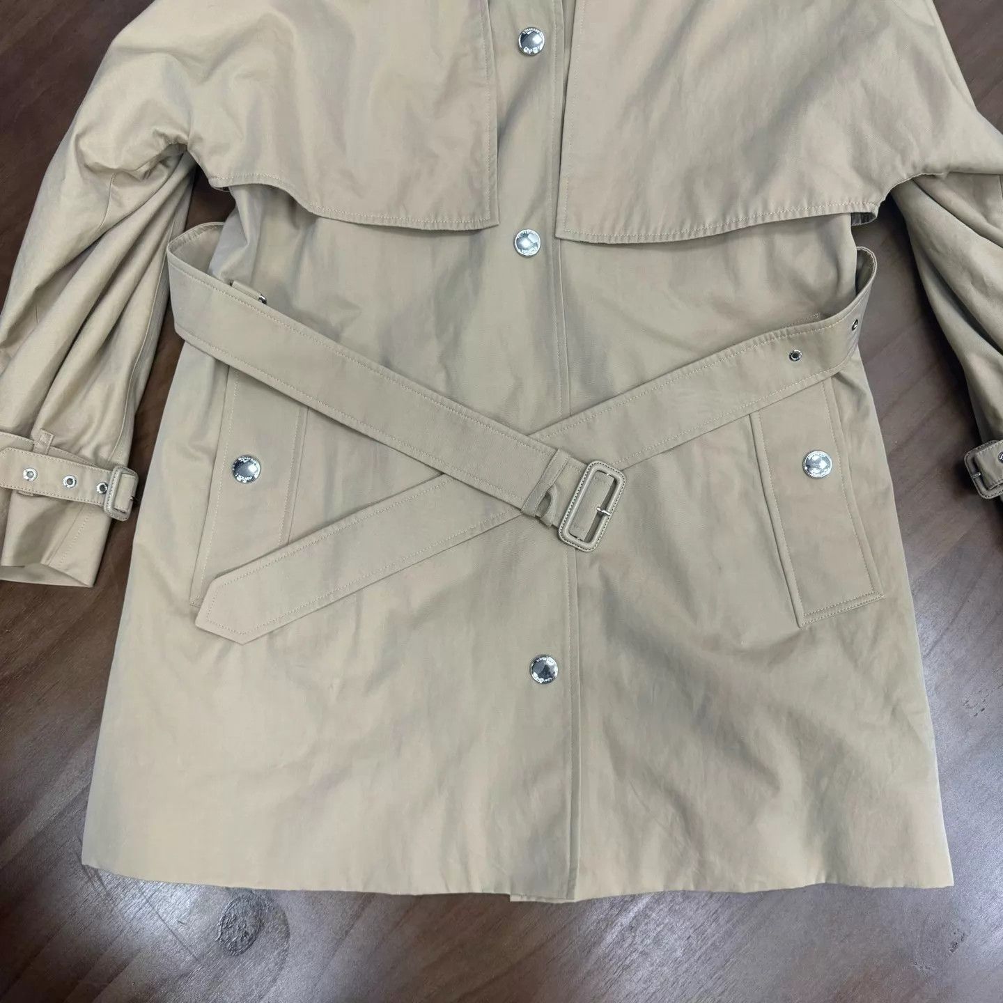 Burberry Burberry Khaki Stand Collar Cape Coat Size XS / US 0-2 / IT 36-38 - 3 Thumbnail