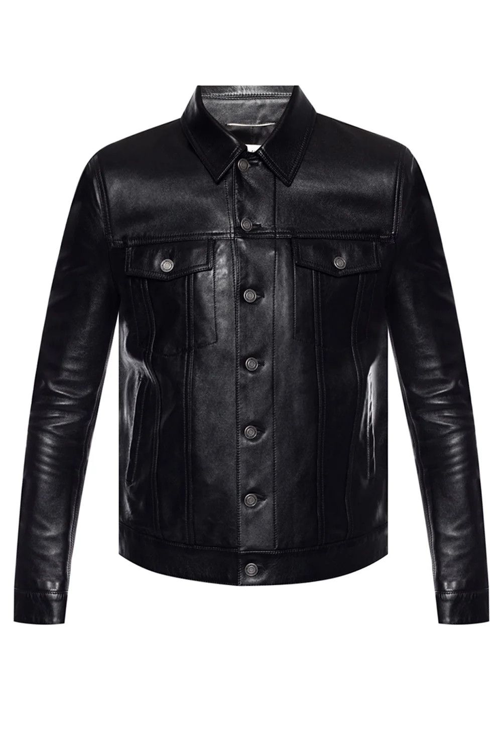 Saint Laurent Paris o1y0325 Leather Jacket in Black Size US L / EU 52-54 / 3 - 1 Thumbnail
