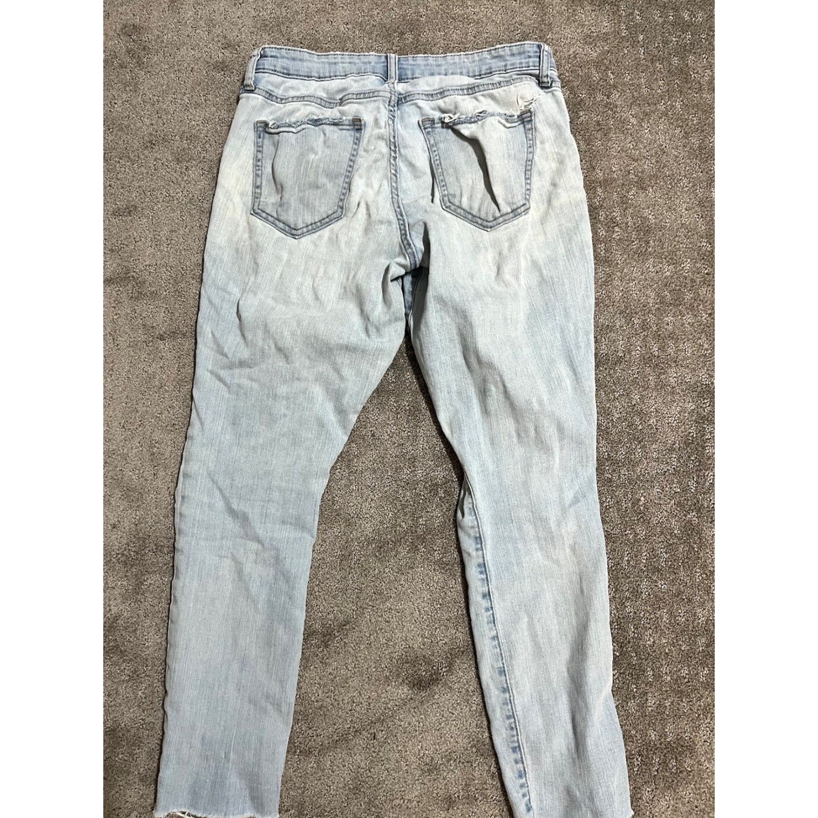 Gap Gap Pants Women Slim 28 Blue Light Wash Solid Pattern Stars Pockets Stretch 28 in Cotton Blend Canvas Modern Jeans Tight Womens Size 28" / US 6 / IT 42 - 4 Thumbnail