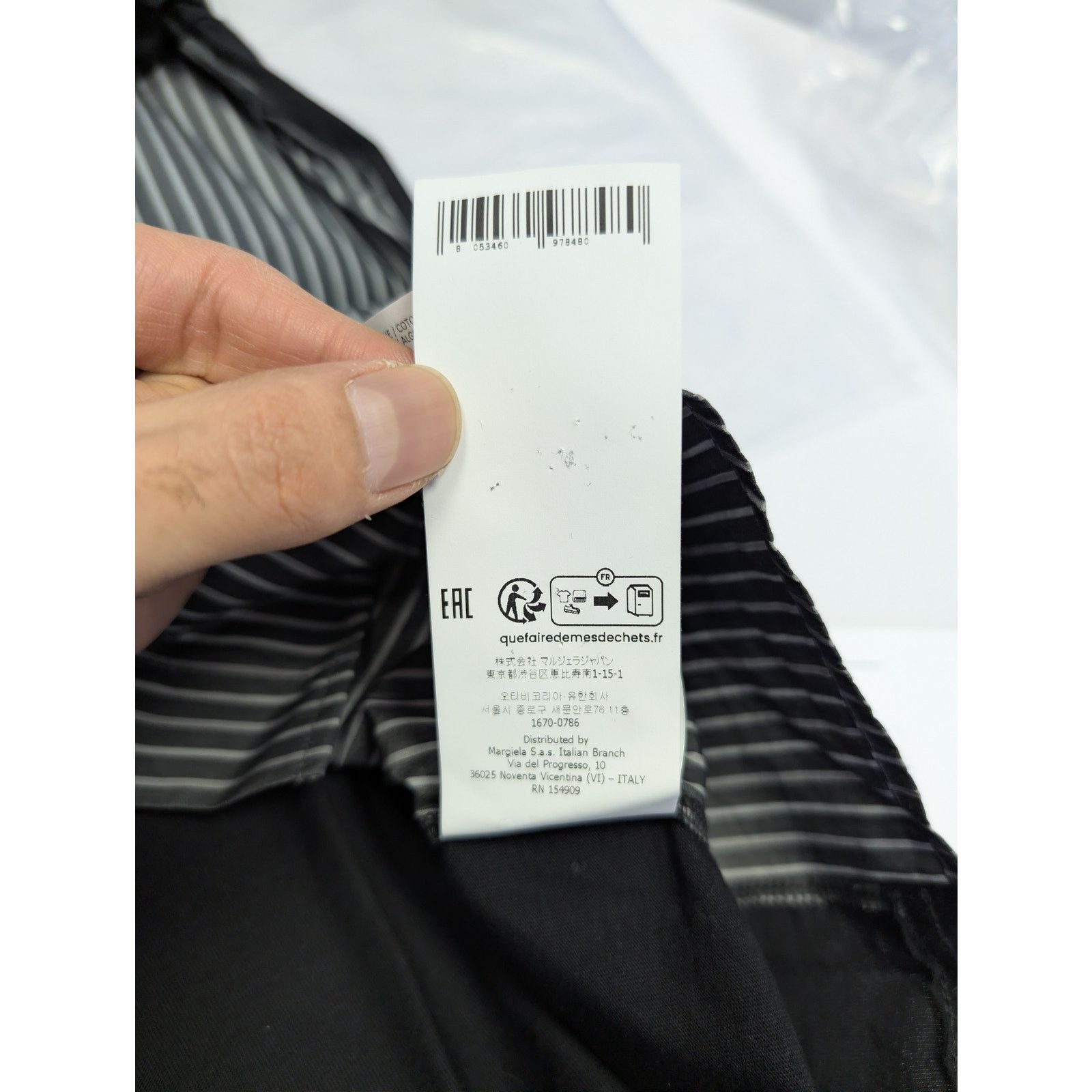 Maison Margiela o1rshd1 striped button-up t-shirt in Black Size US M / EU 48-50 / 2 - 20 Thumbnail