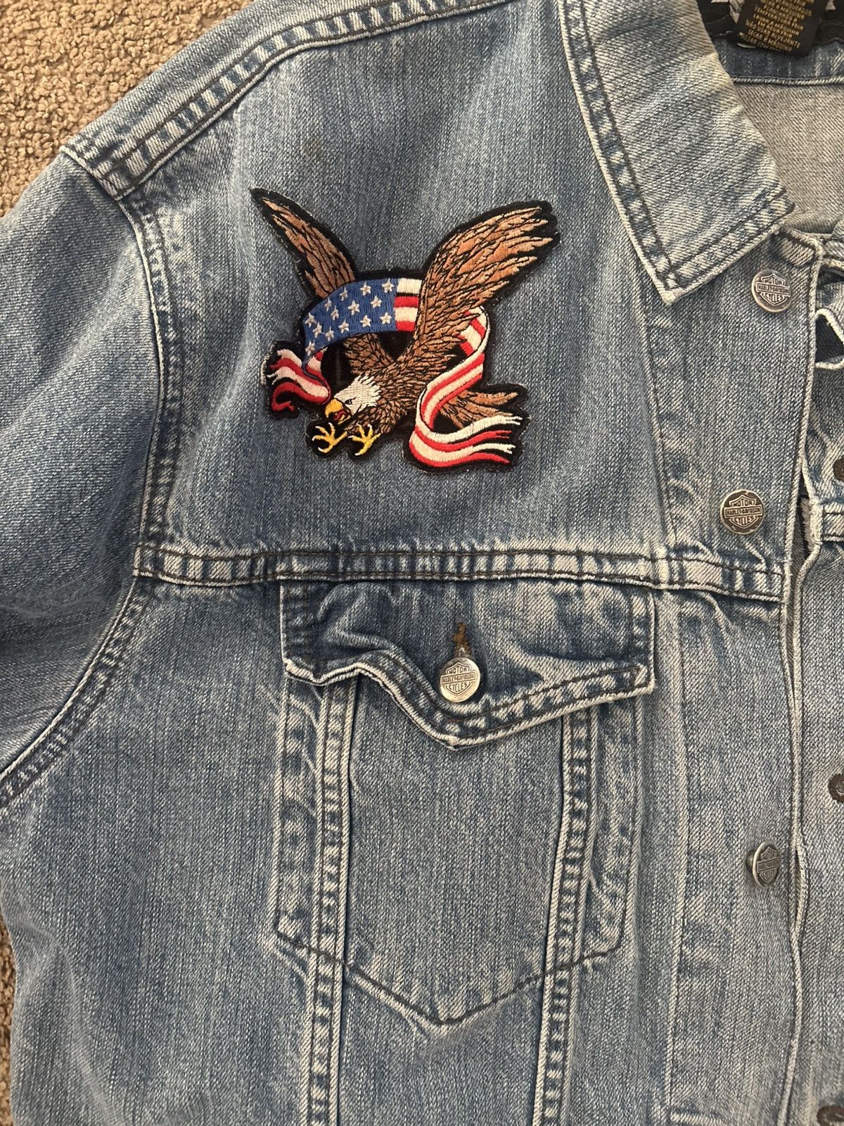 Harley Davidson Harley Davidson Denim Jacket Size US L / EU 52-54 / 3 - 3 Thumbnail