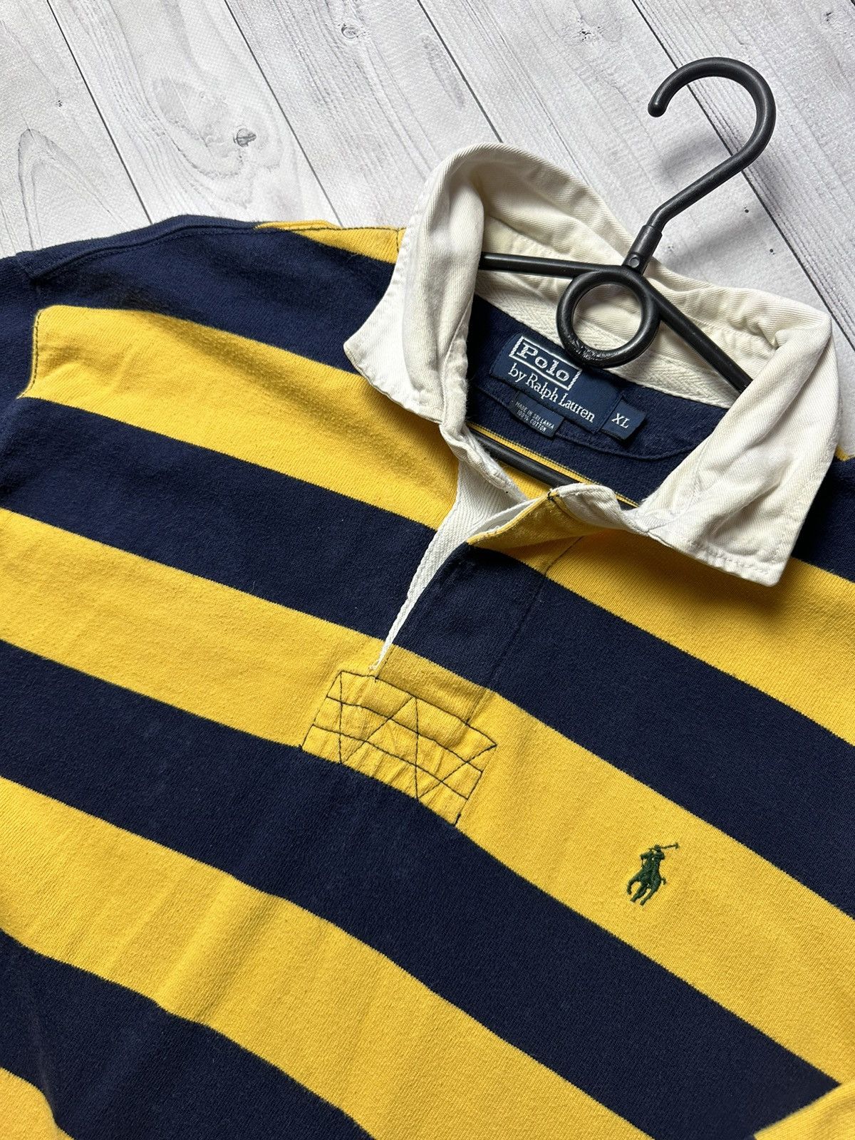 Vintage Vintage polo Ralph Lauren rugby jersey striped bee Size XL Size US XL / EU 56 / 4 - 5 Thumbnail