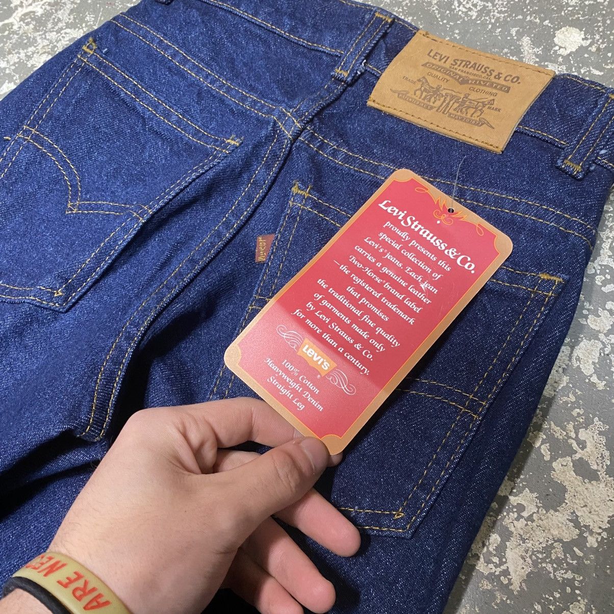 Levi's × Vintage Vintage Levi’s Straight Leg 709-0216 80s Denim Jeans USA NWT Size US 27 - 7 Thumbnail