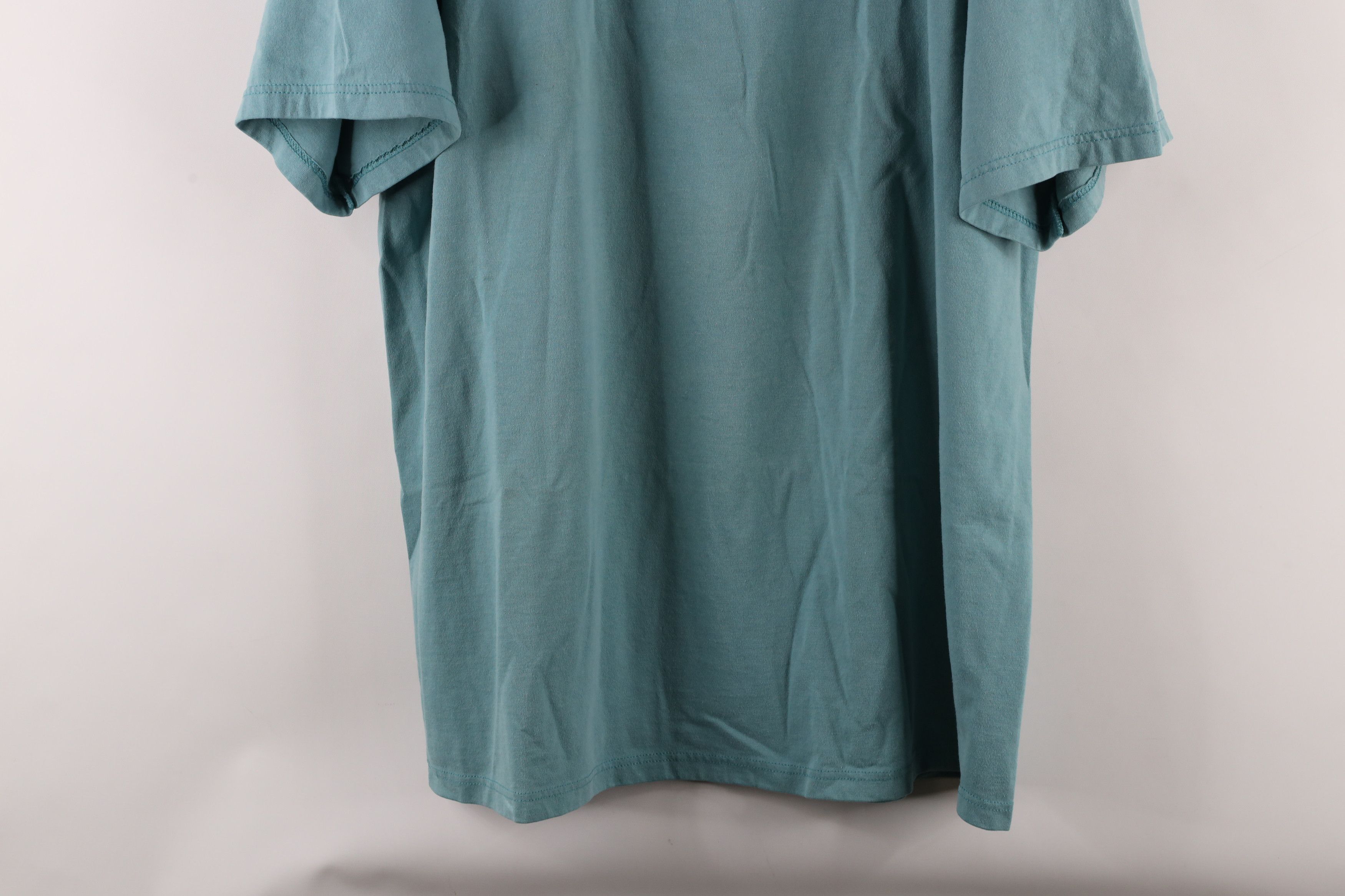 Vintage Vintage 90s Streetwear Blank Short Sleeve T-Shirt Teal Size US XL / EU 56 / 4 - 3 Thumbnail