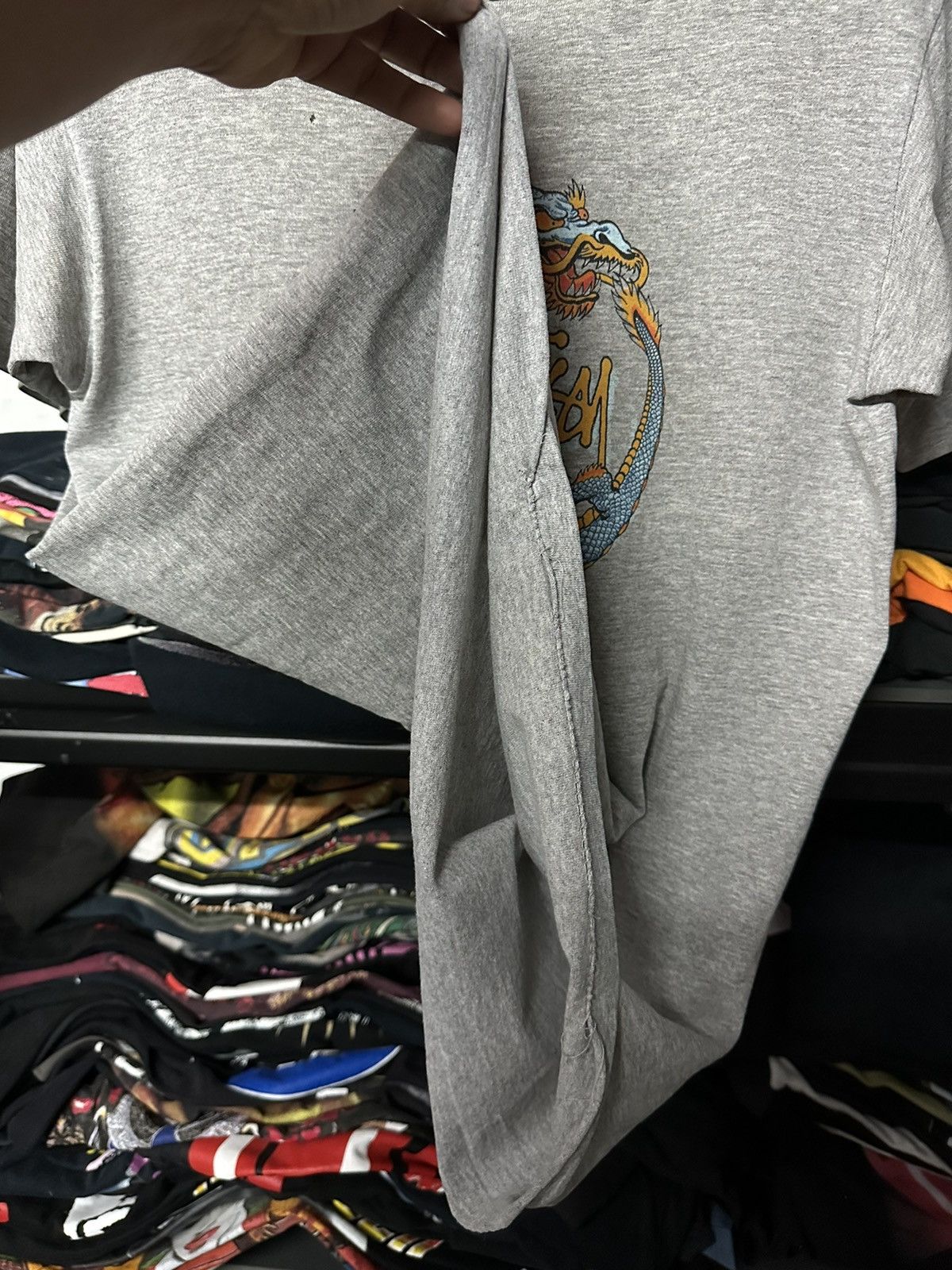 Stussy Vintage 90s Stussy Dragon Skateboard Distressed Tee Size US M / EU 48-50 / 2 - 5 Thumbnail