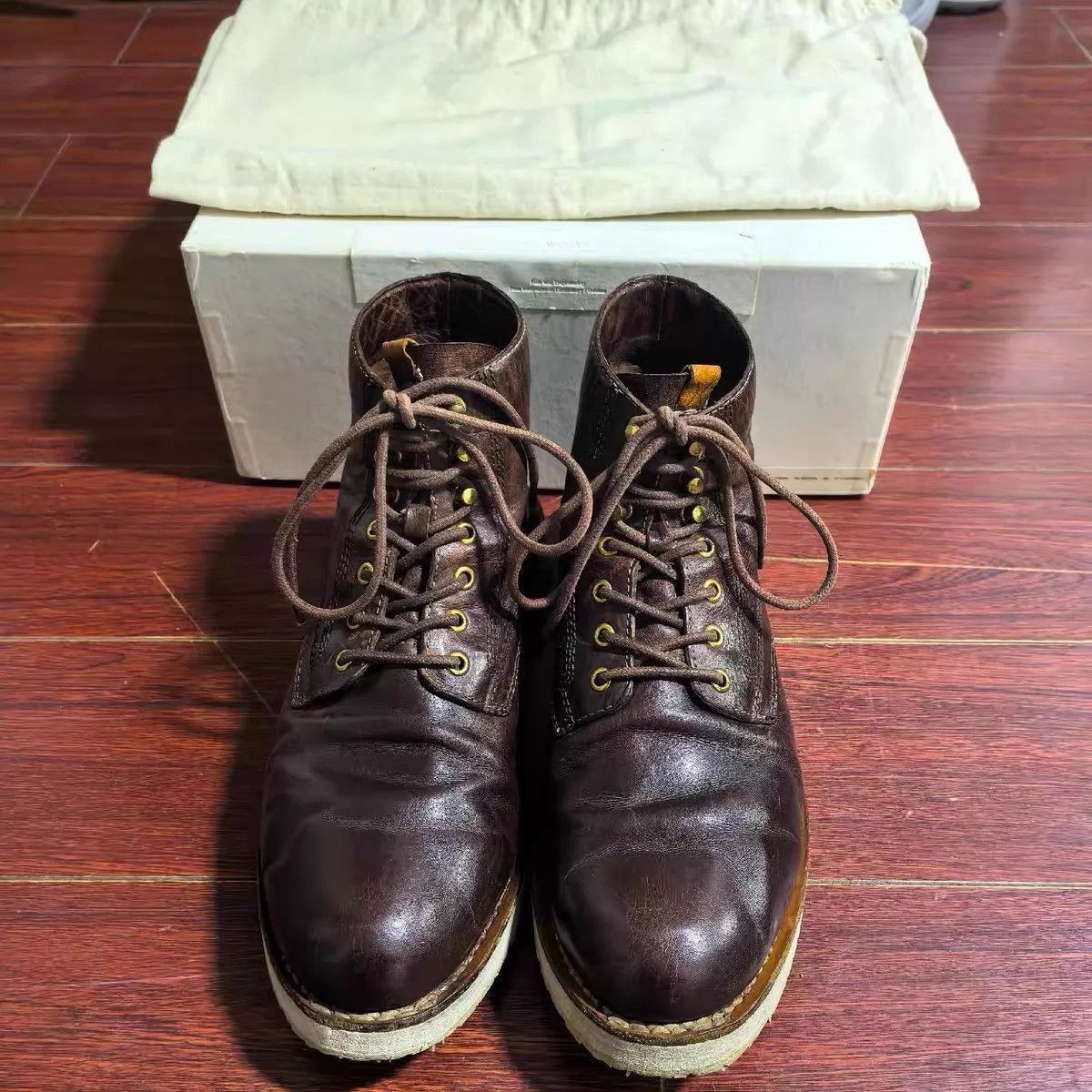 Visvim Brown Leather Lace-Up Boots Size 8 Size US 8 / EU 41 - 1 Thumbnail