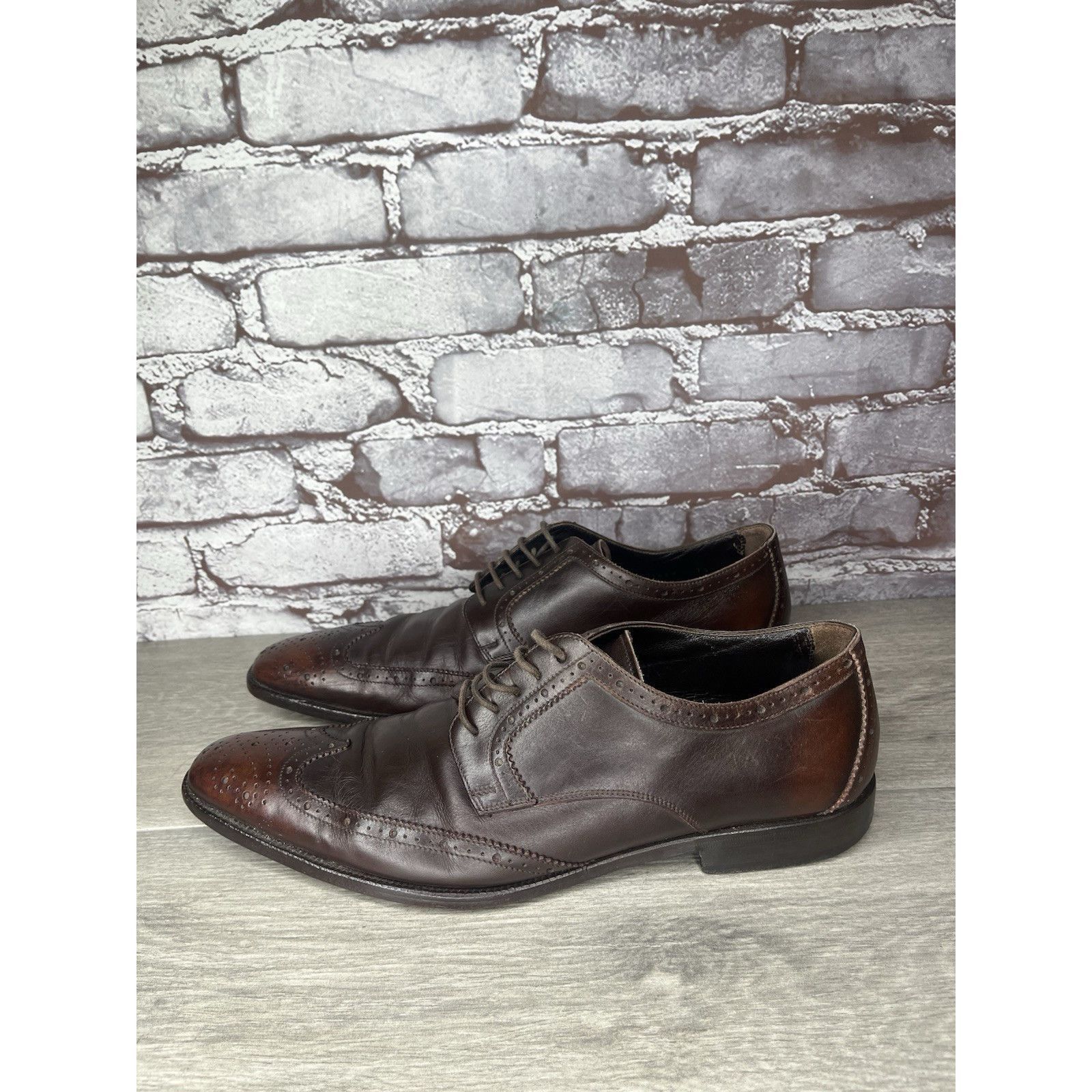 Dolce & Gabbana Dolce & Gabbana Brown Leather Oxfords Lace Up Wingtip Shoes Size US 7.5 / EU 40-41 - 2 Thumbnail