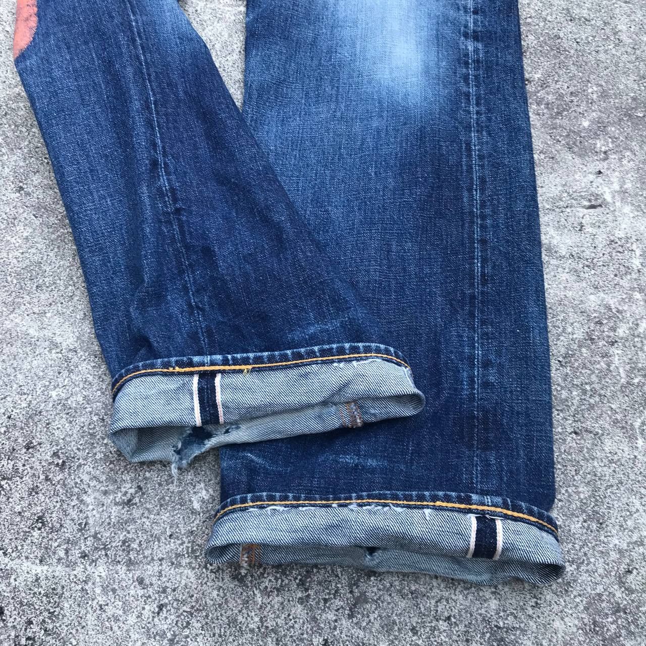 Evisu Vintage Evisu Big Daicock Redline Distressed jean W31x33 Size US 31 - 6 Thumbnail