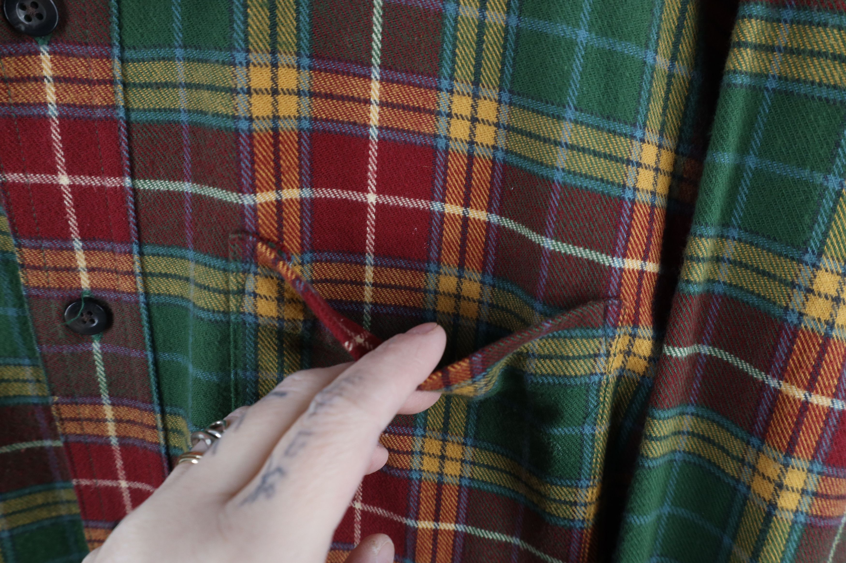 L.L. Bean × Vintage Vintage LL Bean Rainbow Plaid Flannel Button Down Shirt Size US L / EU 52-54 / 3 - 5 Thumbnail