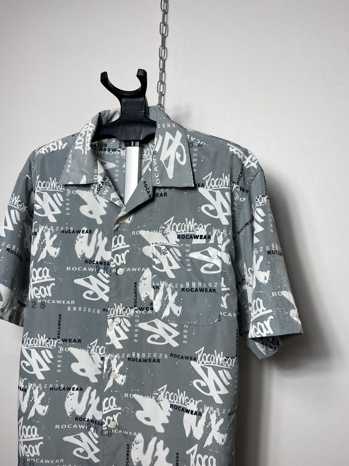 Rocawear Vintage Rocawear Jnco Style Monogram Hawaii Shirt Button Up Size US L / EU 52-54 / 3 - 2 Thumbnail