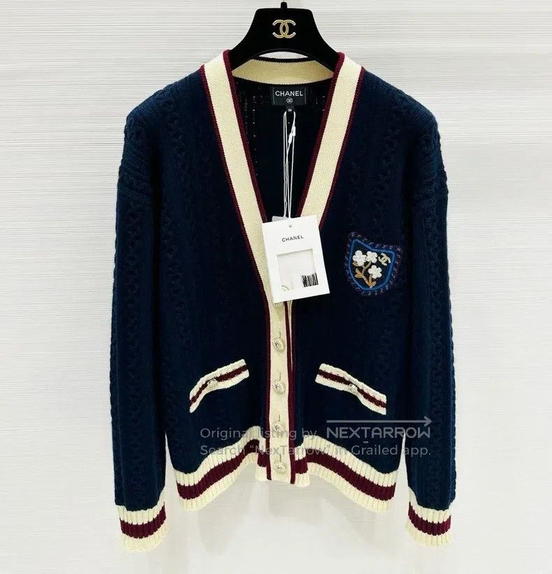 Chanel Chanel 26C Early Spring Series College-style Cardigan Jack Size XS / US 0-2 / IT 36-38 - 1 Thumbnail