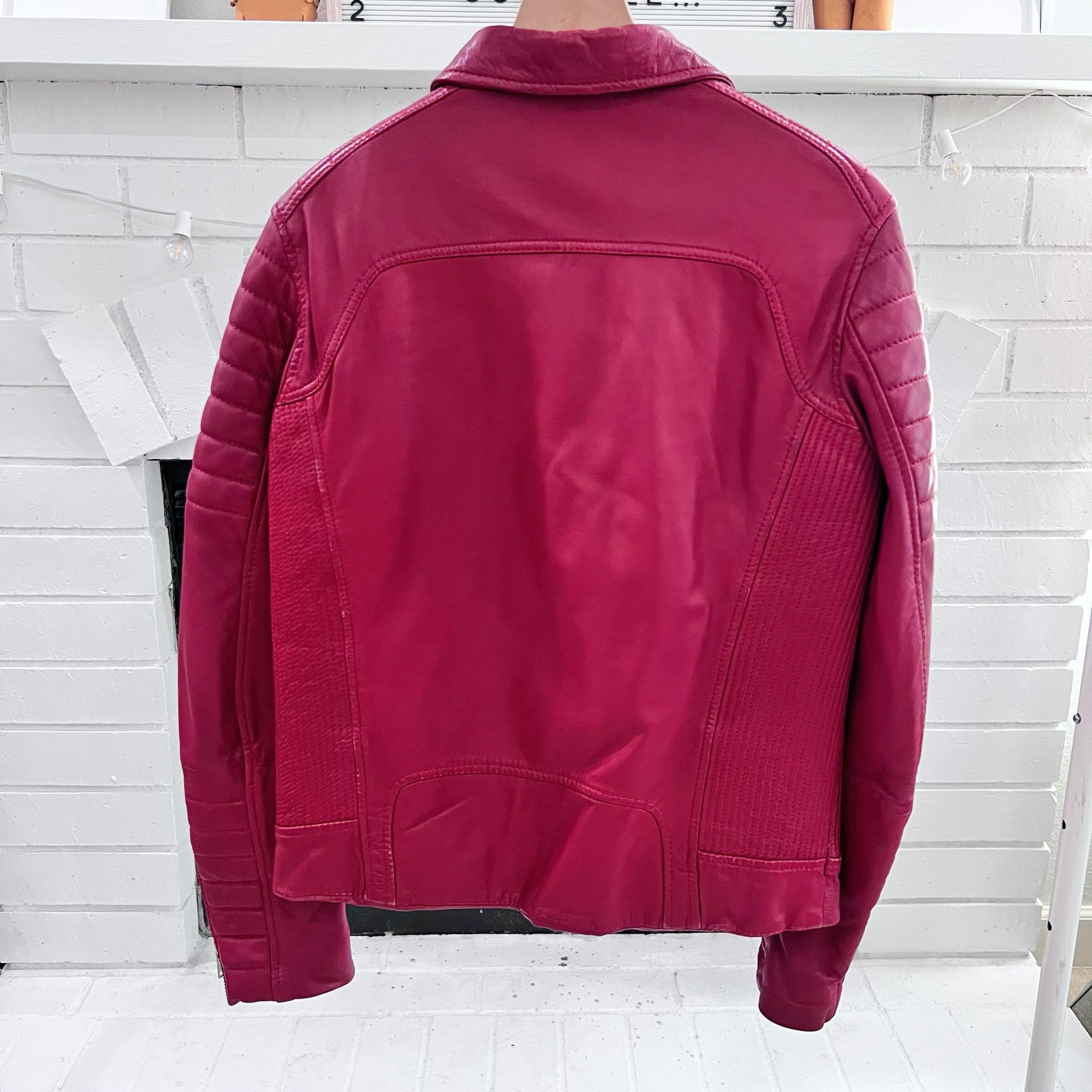 Other Serge Pariente Hipster NF Sheepskin Leather Biker Jacket Size US XL / EU 56 / 4 - 8 Thumbnail