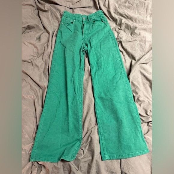 Divided Divided Green Wide Leg Pants Size 28" / US 6 / IT 42 - 1 Thumbnail