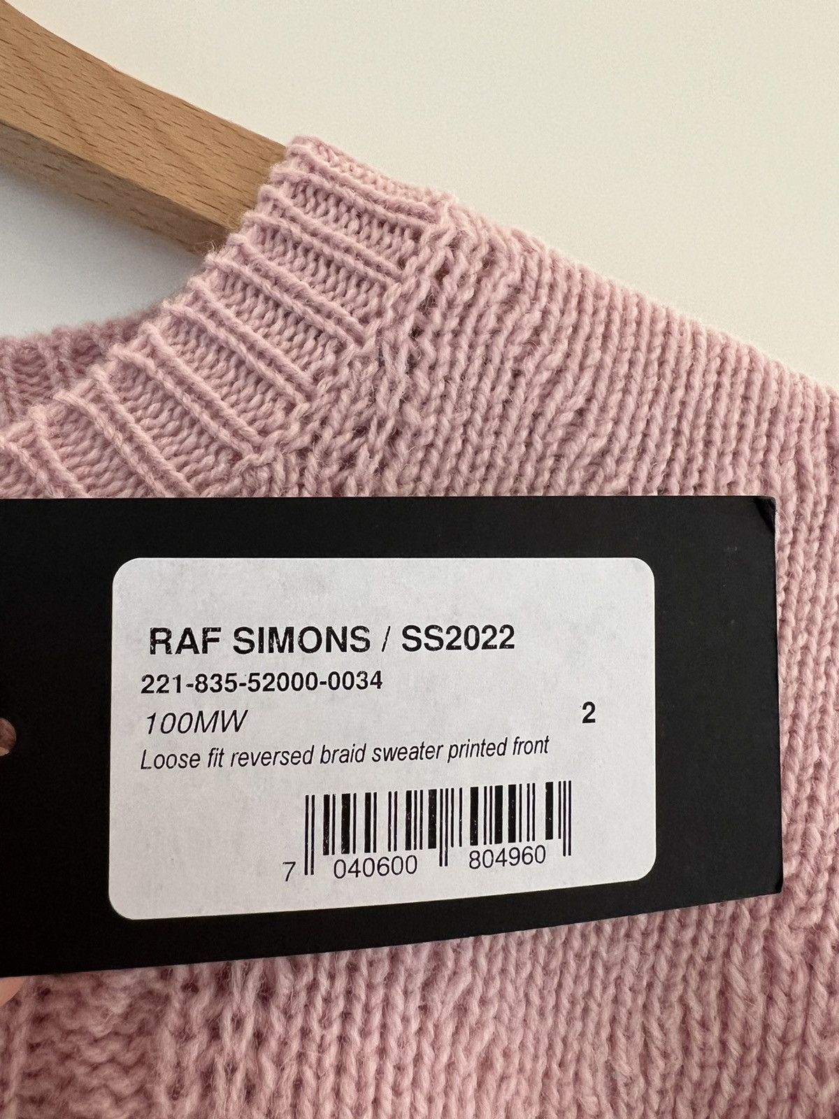 Raf Simons Raf Simons Berlin University Braid Sweater in Pink Size US M / EU 48-50 / 2 - 5 Thumbnail