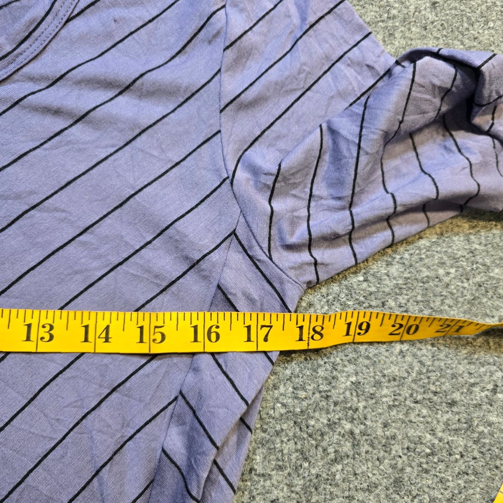 Vintage Comfy USA Dress Womens Medium Blue Striped Tunic Stretch Tie Long Sleeve Casual Size M / US 6-8 / IT 42-44 - 5 Thumbnail