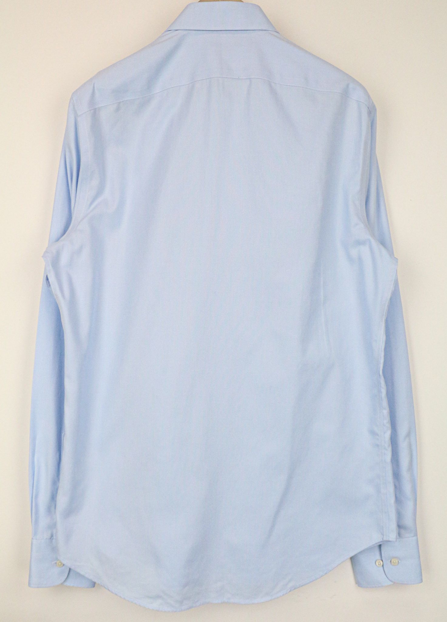 Suitsupply 41L/16L Slim Blue Cotton Button-Up Shirt 78465 Size 40R - 2 Thumbnail