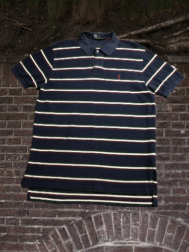Polo Ralph Lauren Vintage Polo Ralph Lauren striped Polo Shirt Size US L / EU 52-54 / 3 - 1 Thumbnail